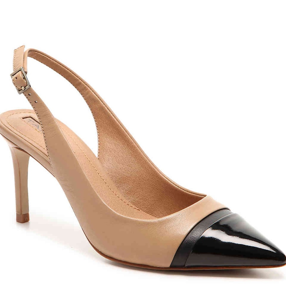 Tahari Sling back, cap toe pumps